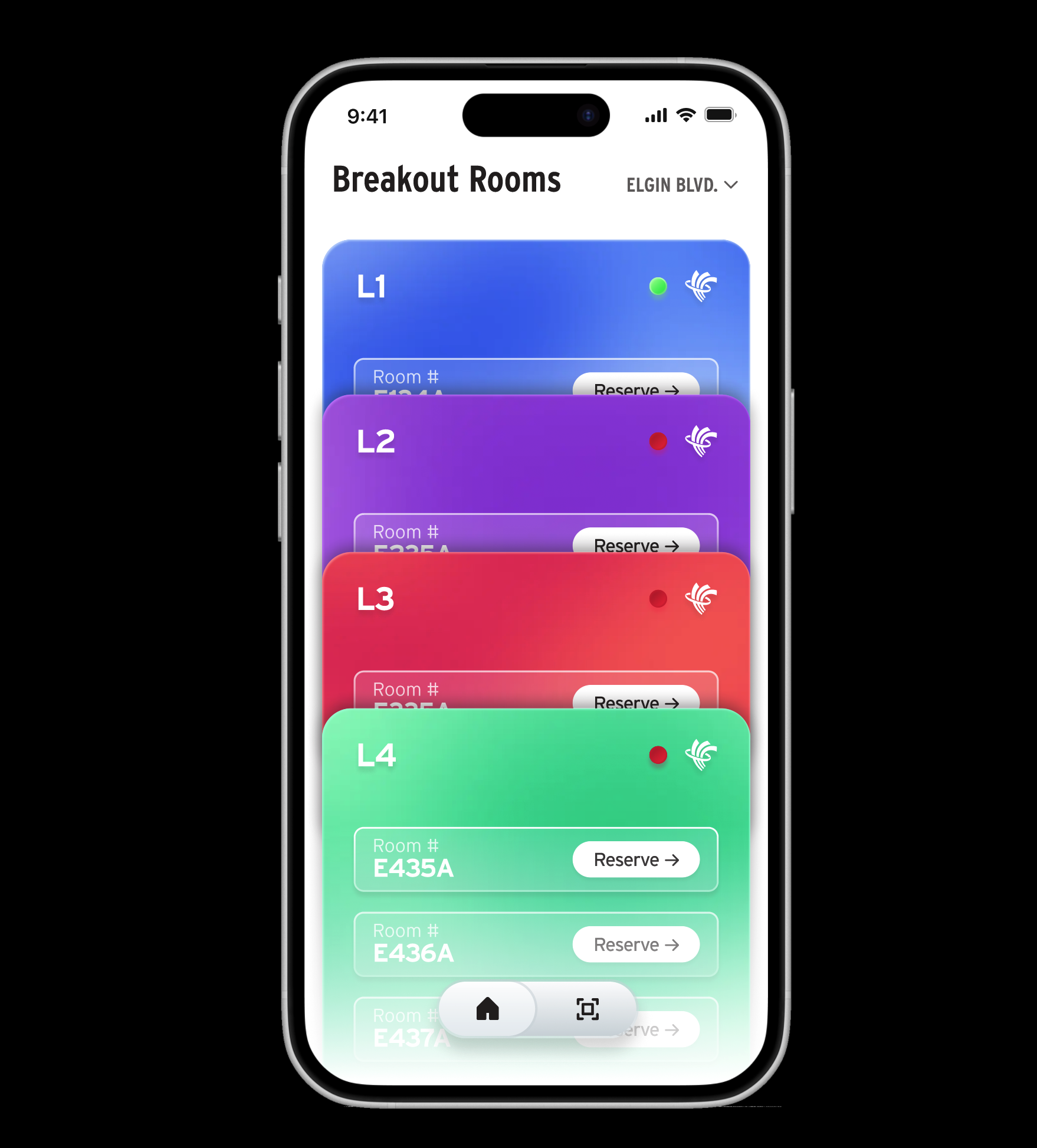 Polyroom's home page.