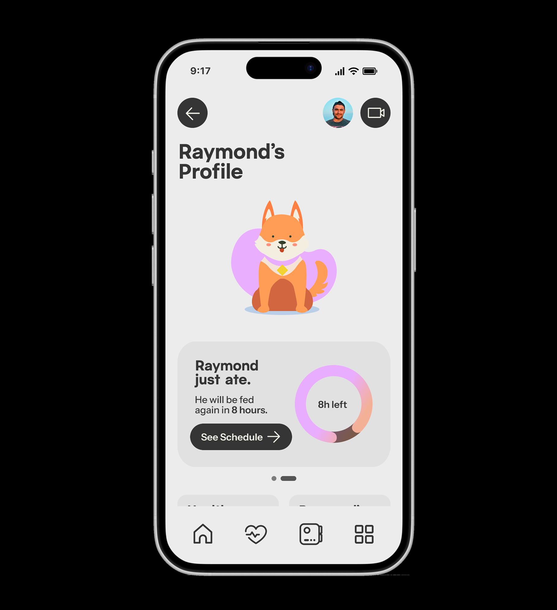"Pet Profile" high-fidelity mockup page.